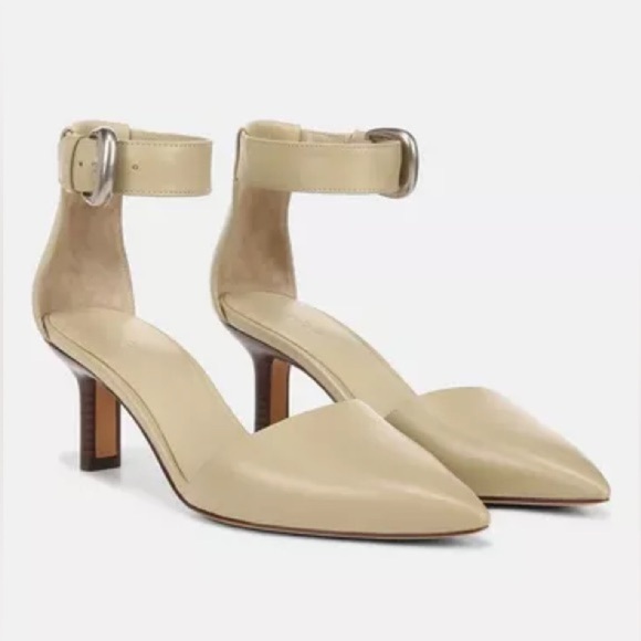 Vince Perri Ankle-Strap Heel in color Macadamia NEW Size: 6 - Picture 1 of 7